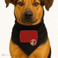 Morocco Soccer Jersey Morocco Flag USA-Made Doggie Bandana thumb 1