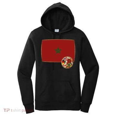 Morocco Soccer Jersey Morocco Flag Women's Hoodie