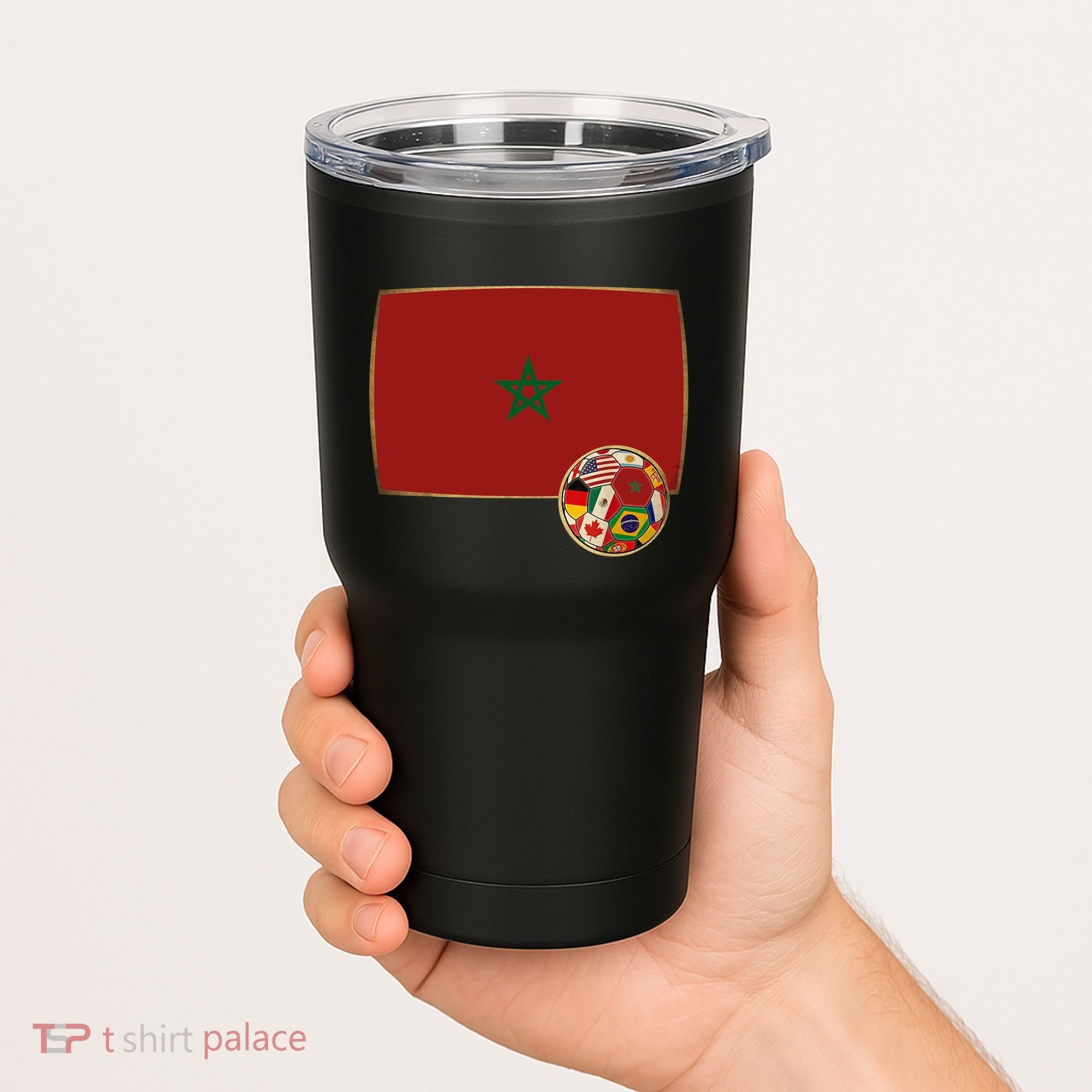 Morocco Soccer Jersey Morocco Flag Tumbler