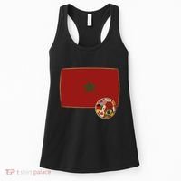 Morocco Soccer Jersey Morocco Flag Women's Tank Top thumb 0