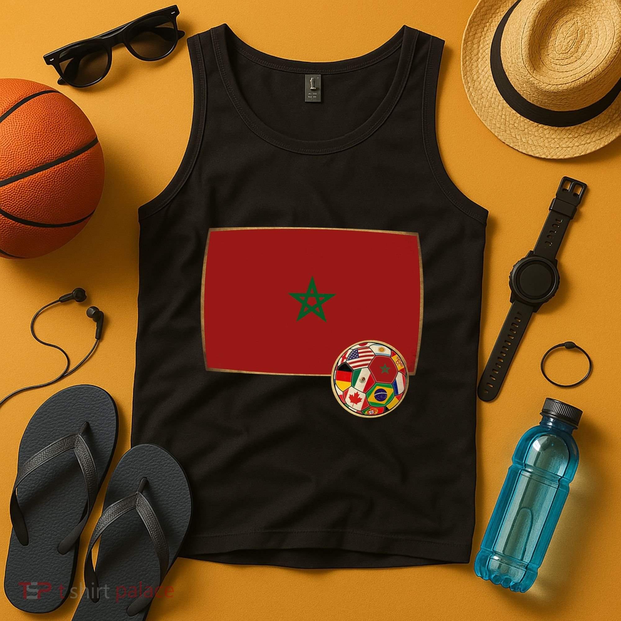 Morocco Soccer Jersey Morocco Flag Tank Top