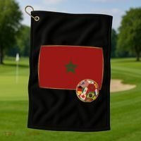 Morocco Soccer Jersey Morocco Flag Golf Towel thumb 1