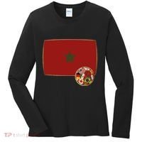 Morocco Soccer Jersey Morocco Flag Women's Long Sleeve Shirt thumb 0
