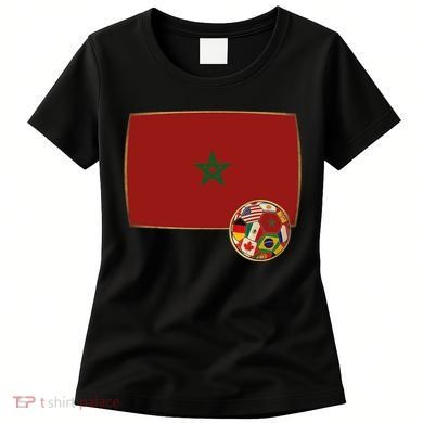 Morocco Soccer Jersey Morocco Flag Women's T-Shirt
