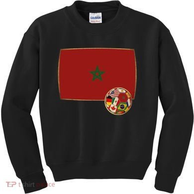 Morocco Soccer Jersey Morocco Flag Kids Sweatshirt