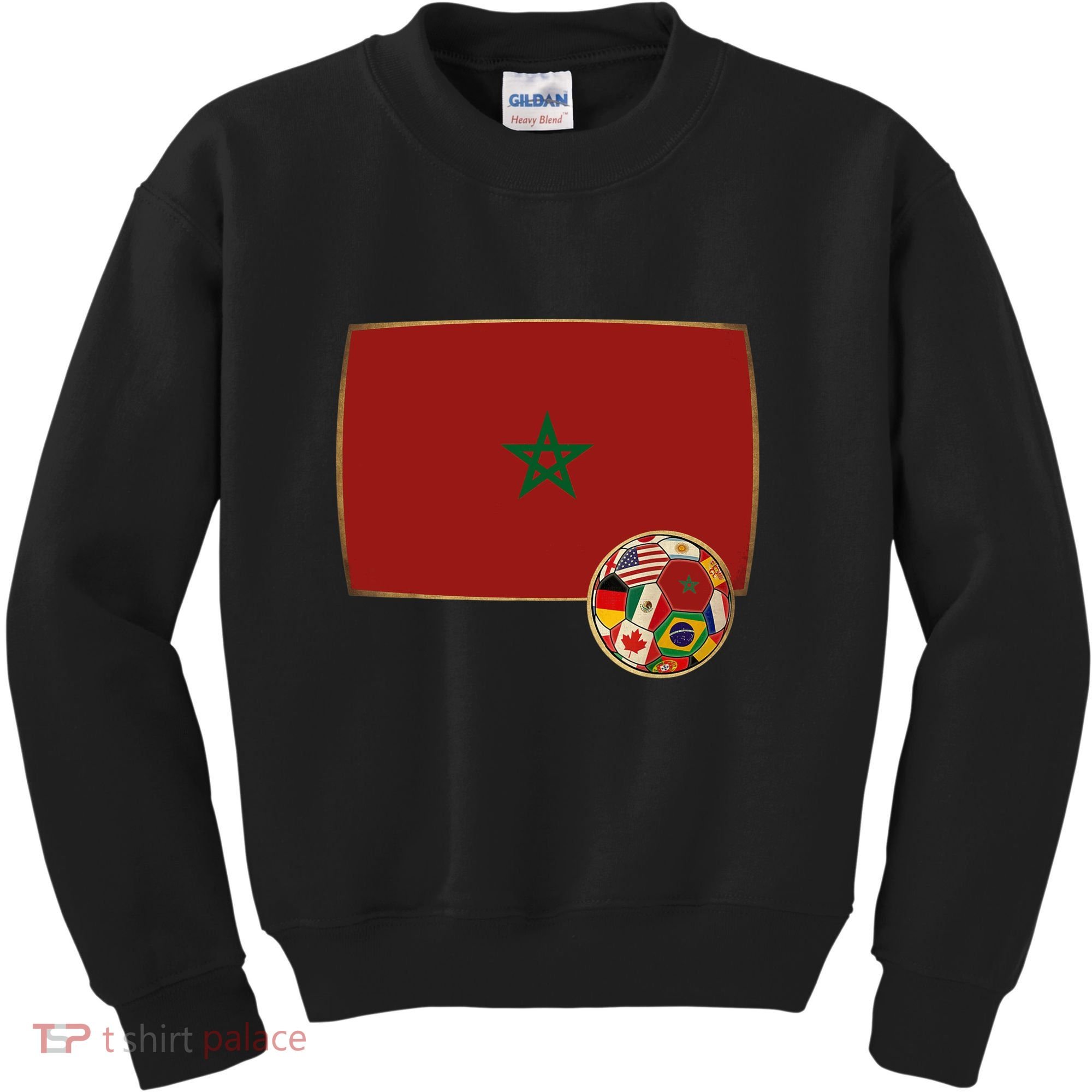 Morocco Soccer Jersey Morocco Flag Kids Sweatshirt