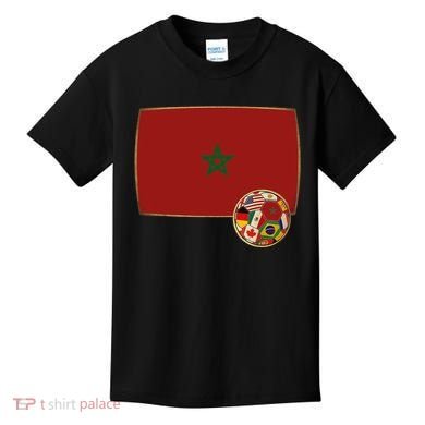 Morocco Soccer Jersey Morocco Flag Kids T-Shirt