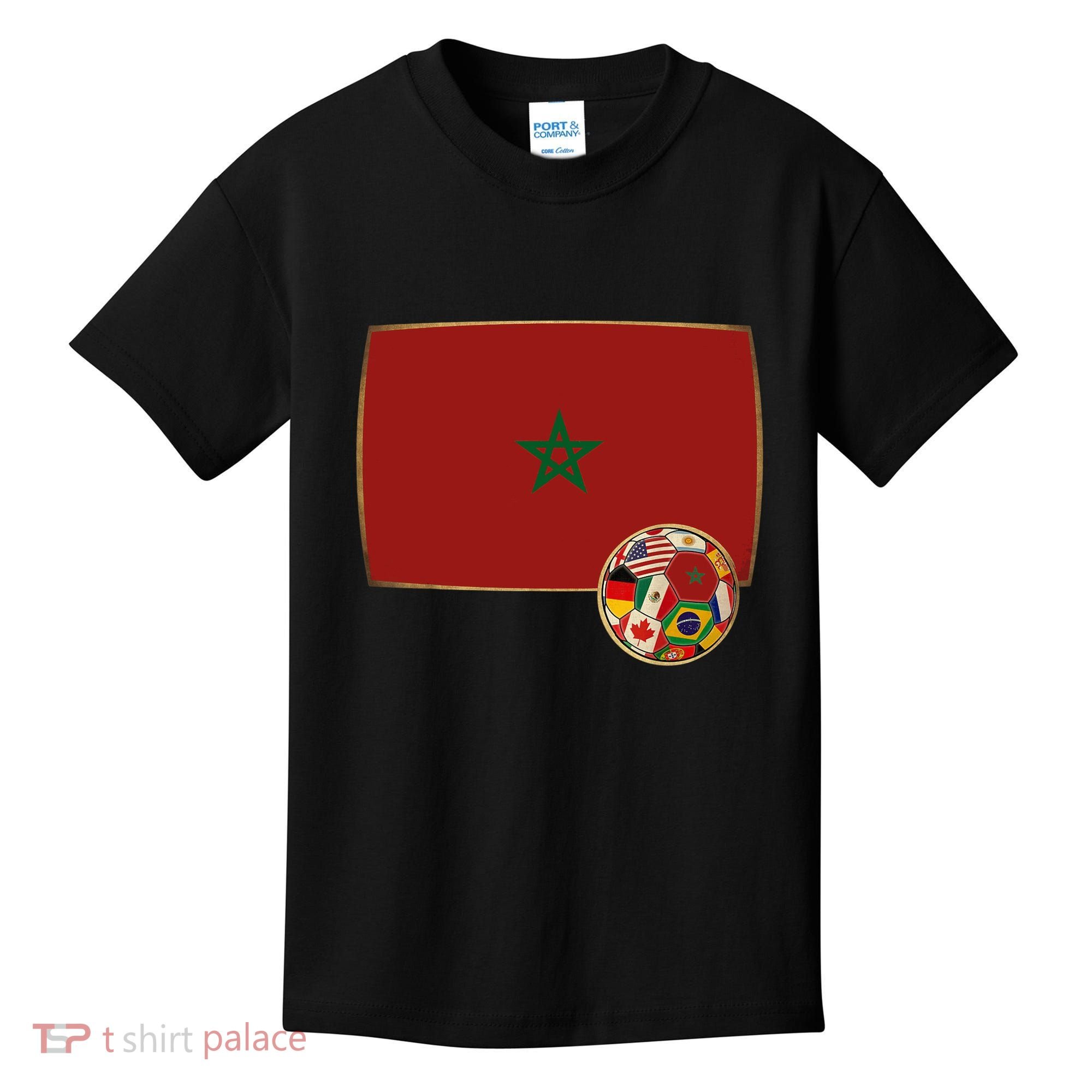 Morocco Soccer Jersey Morocco Flag Kids T-Shirt