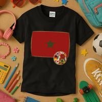 Morocco Soccer Jersey Morocco Flag Kids T-Shirt thumb 3