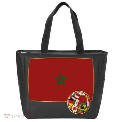 Morocco Soccer Jersey Morocco Flag Tote Bag