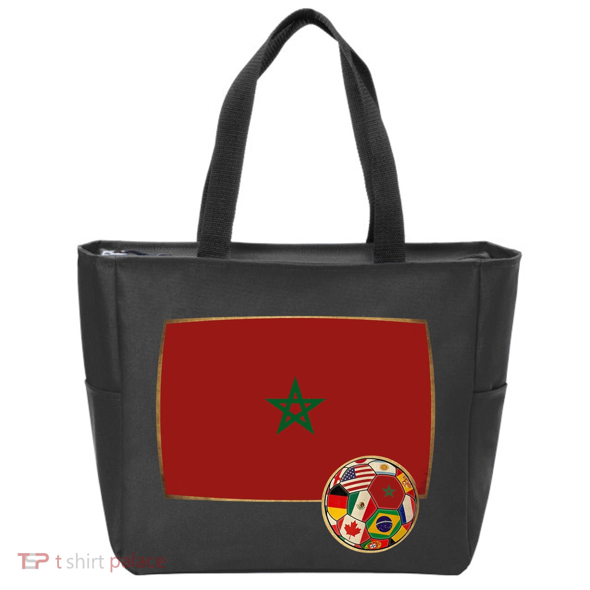Morocco Soccer Jersey Morocco Flag Tote Bag