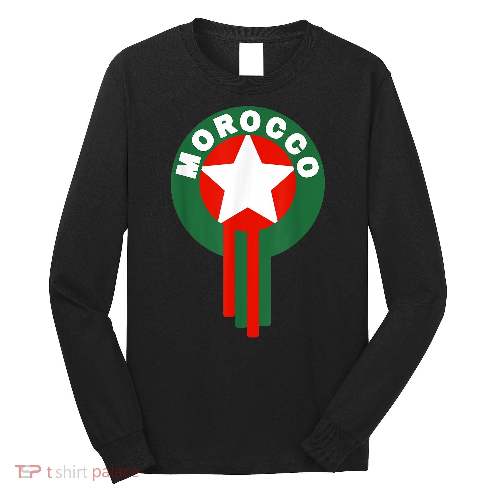 Morocco Soccer Jersey Gift Morocco Football Fans   Long Sleeve Shirt