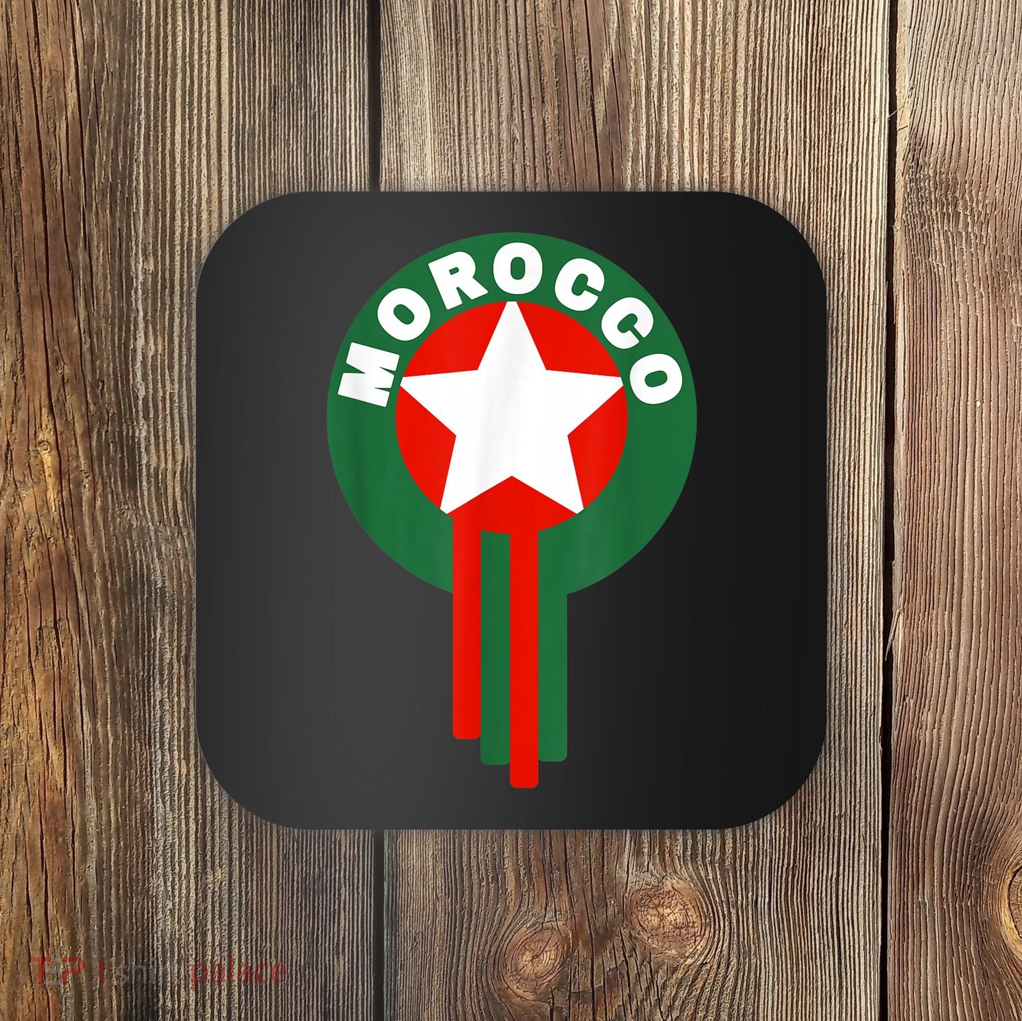 Morocco Soccer Jersey Gift Morocco Football Fans   Coaster