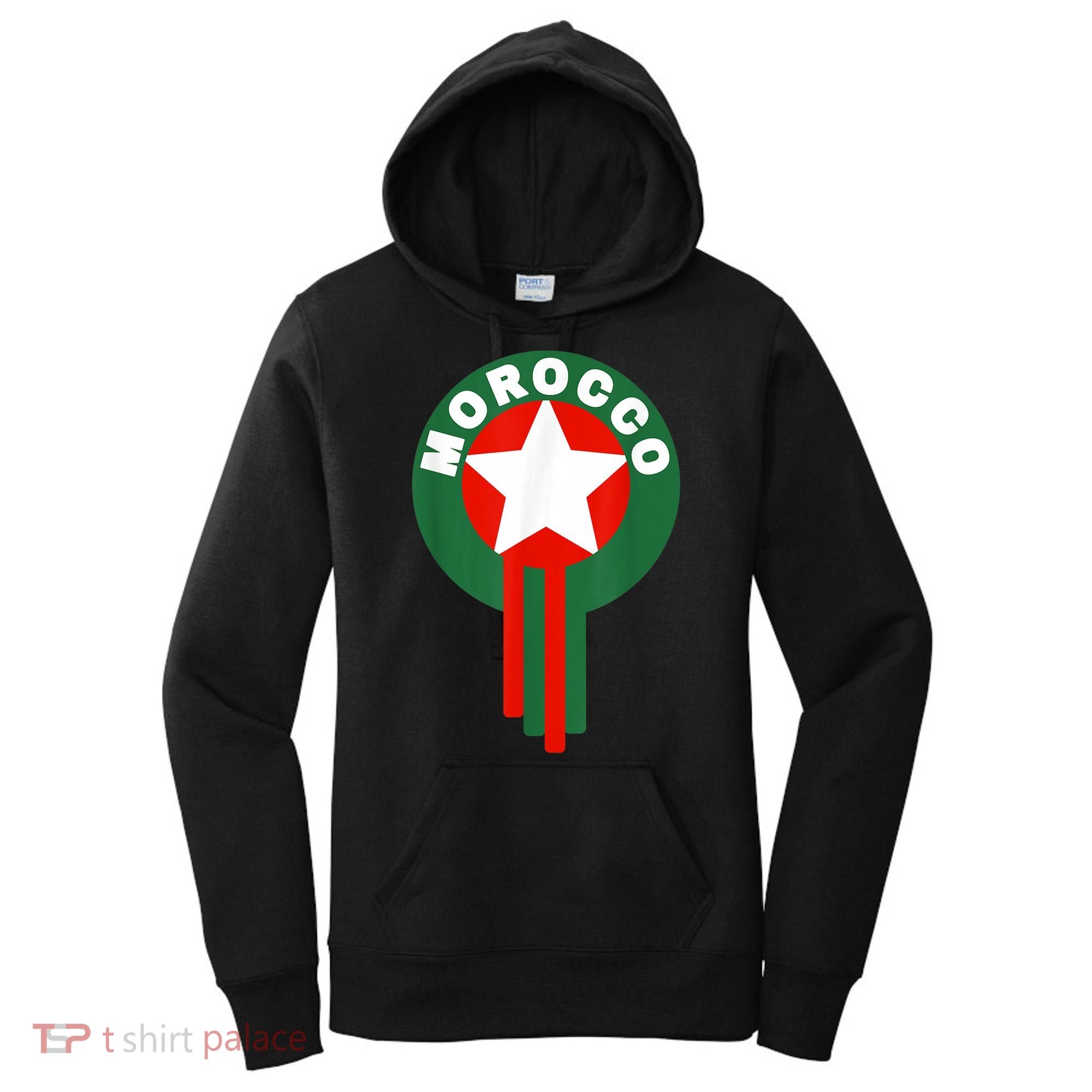 Morocco Soccer Jersey Gift Morocco Football Fans   Women's Hoodie