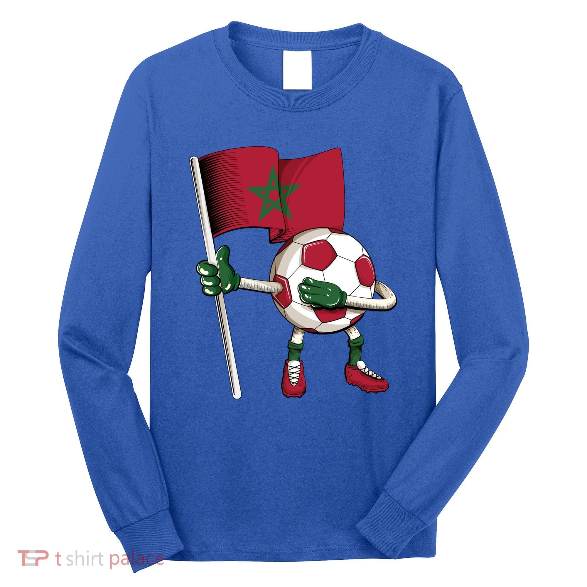 Morocco Soccer Jersey Moroccan Flag Football Dab Funny Meaningful Gift Long Sleeve Shirt