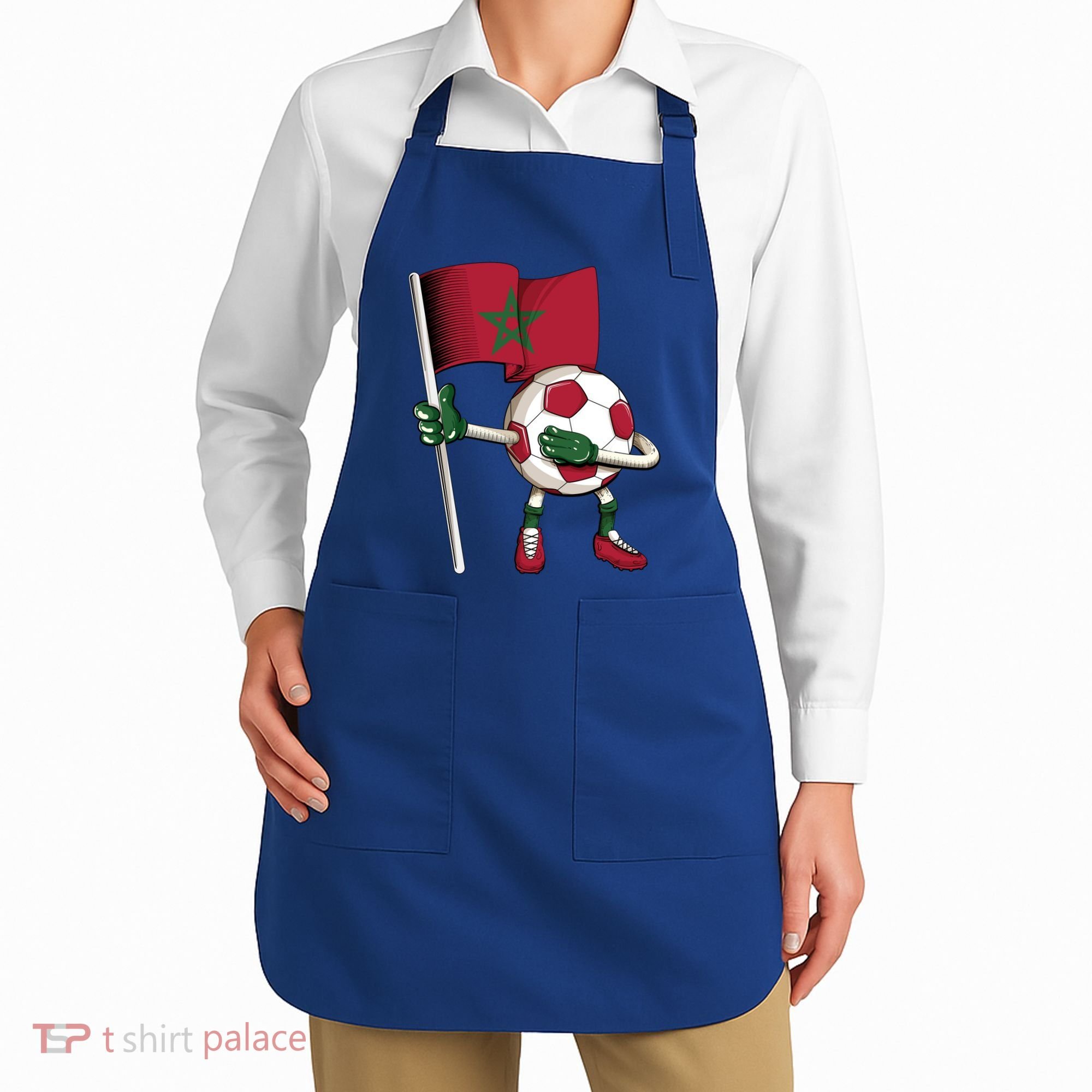 Morocco Soccer Jersey Moroccan Flag Football Dab Funny Meaningful Gift Apron