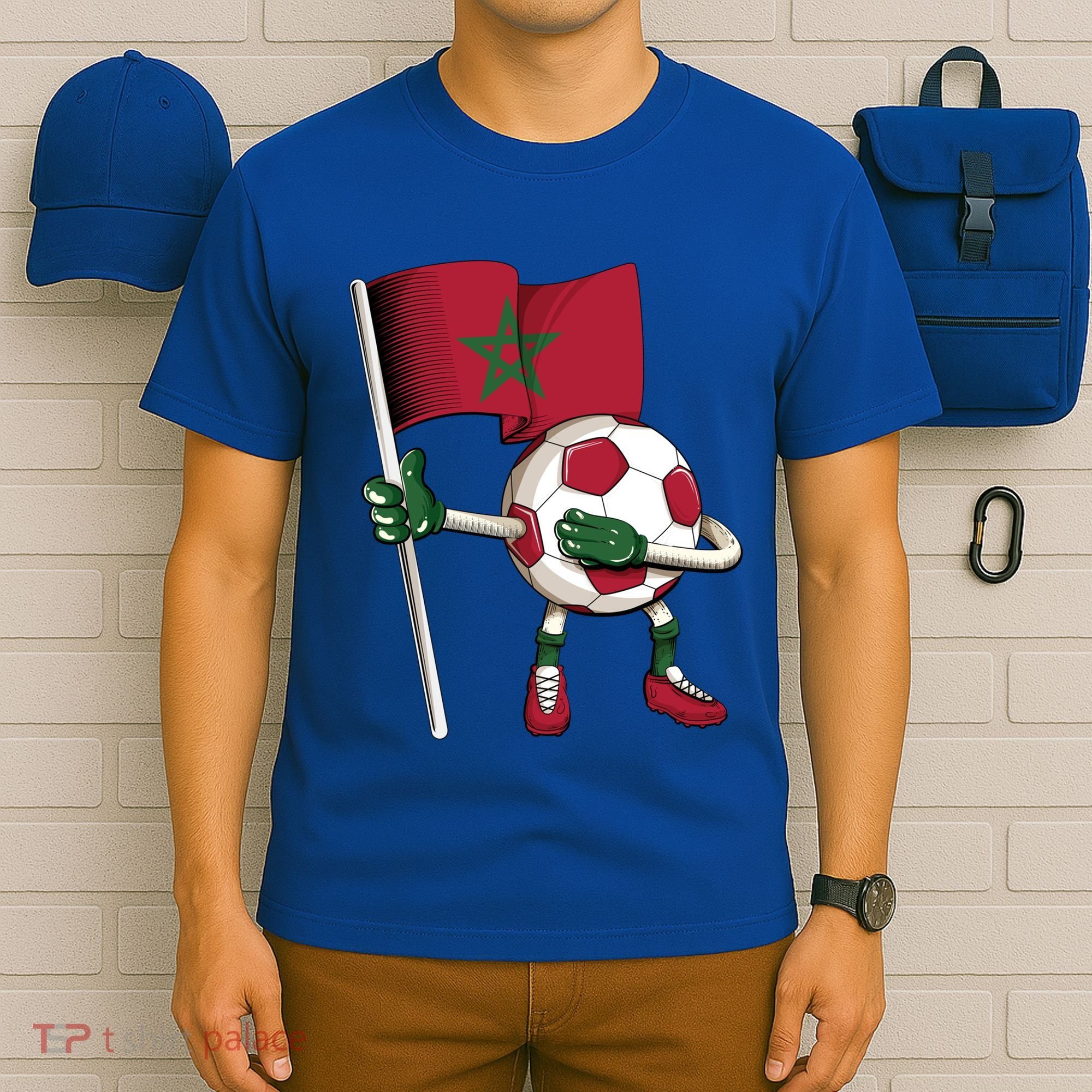 Morocco Soccer Jersey Moroccan Flag Football Dab Funny Meaningful Gift T-Shirt