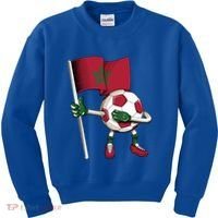 Morocco Soccer Jersey Moroccan Flag Football Dab Funny Meaningful Gift Kids Sweatshirt thumb 0