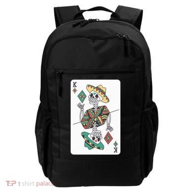 Mexican Skeleton King Card Backpack