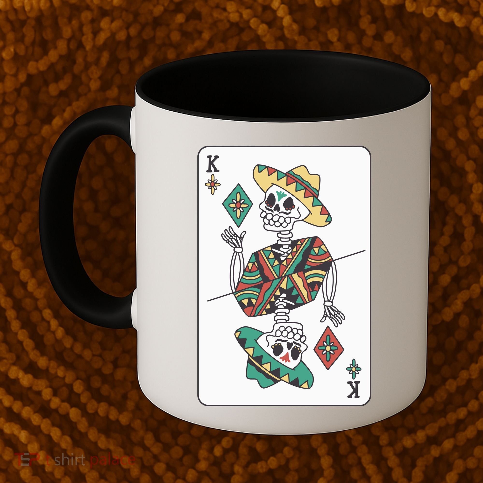Mexican Skeleton King Card Coffee Mug
