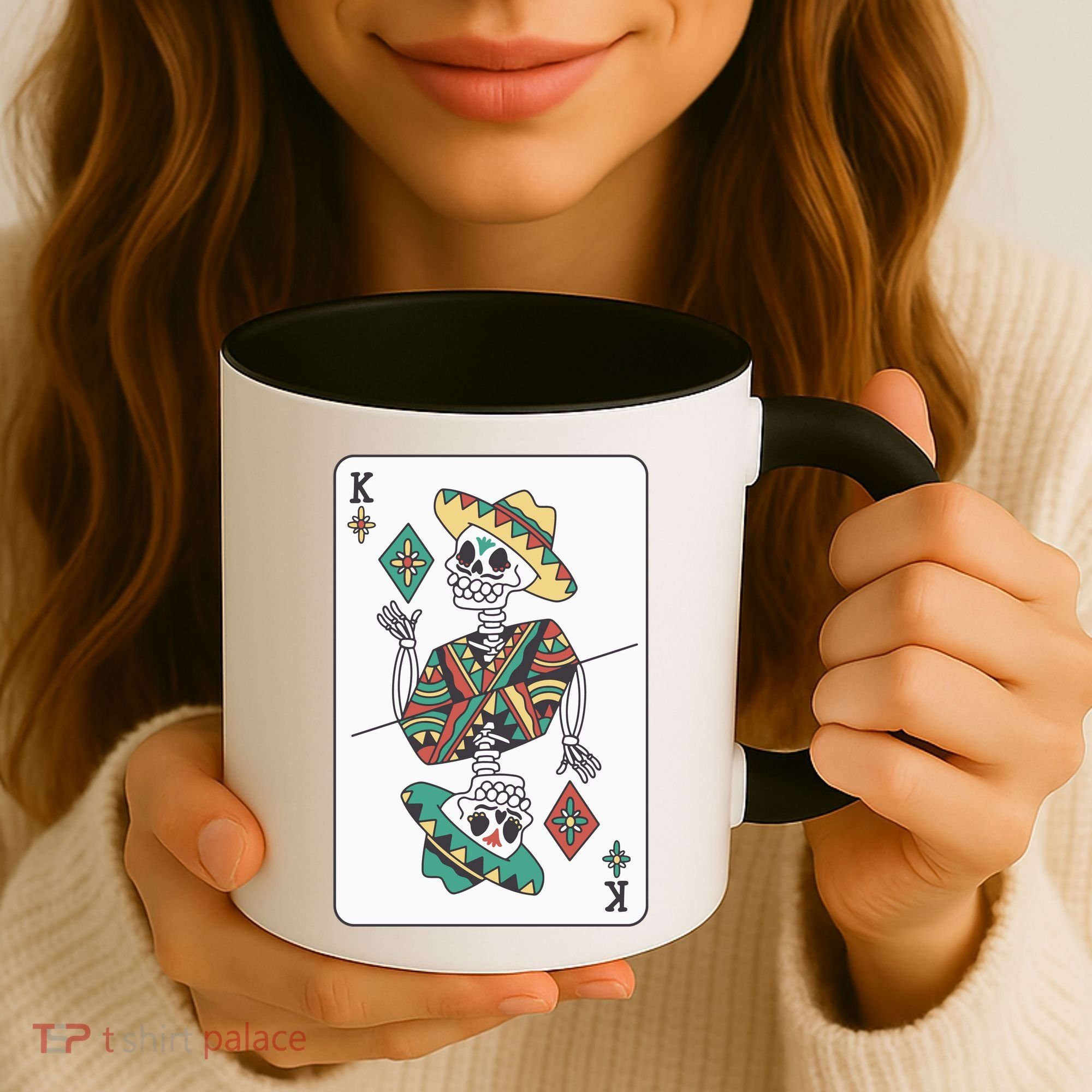 Mexican Skeleton King Card Coffee Mug