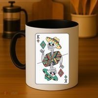 Mexican Skeleton King Card Coffee Mug thumb 4