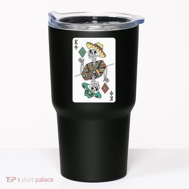 Mexican Skeleton King Card Tumbler