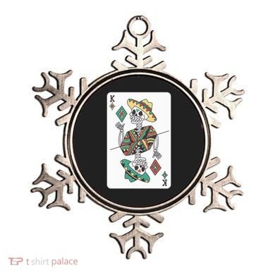 Mexican Skeleton King Card Ornament