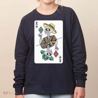 Mexican Skeleton King Card Women's Sweatshirt