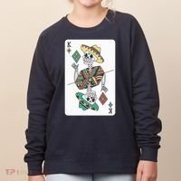Mexican Skeleton King Card Women's Sweatshirt thumb 0