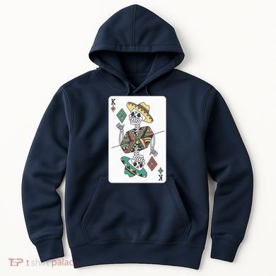 Mexican Skeleton King Card Hoodie