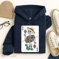 Mexican Skeleton King Card Hoodie thumb 4