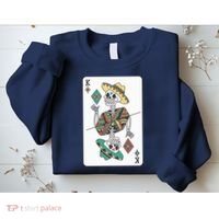 Mexican Skeleton King Card Sweatshirt thumb 2