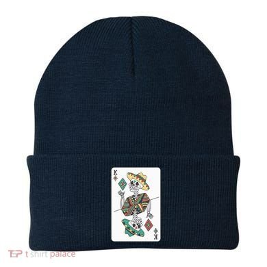 Mexican Skeleton King Card Beanie