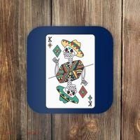 Mexican Skeleton King Card Coaster thumb 0