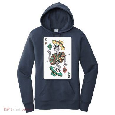 Mexican Skeleton King Card Women's Hoodie