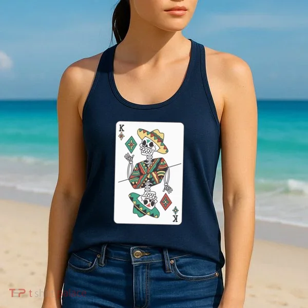 Mexican Skeleton King Card Women's Tank Top