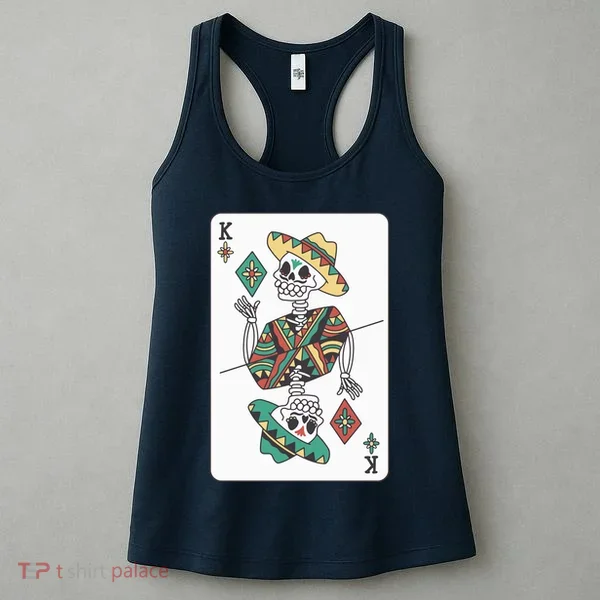 Mexican Skeleton King Card Women's Tank Top