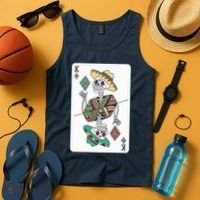 Mexican Skeleton King Card Tank Top thumb 4