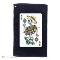 Mexican Skeleton King Card Golf Towel thumb 0