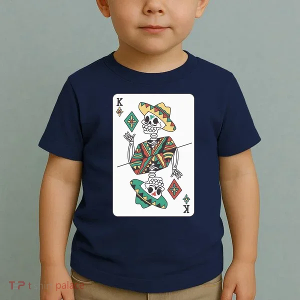 Mexican Skeleton King Card Toddler T-Shirt