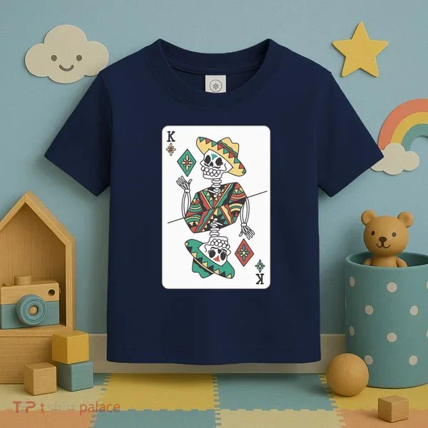 Mexican Skeleton King Card Toddler T-Shirt