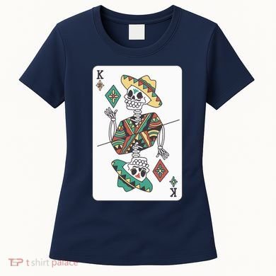 Mexican Skeleton King Card Women's T-Shirt