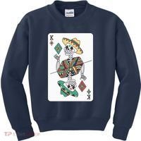 Mexican Skeleton King Card Kids Sweatshirt thumb 0