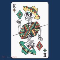 Mexican Skeleton King Card Kids Hoodie thumb 5