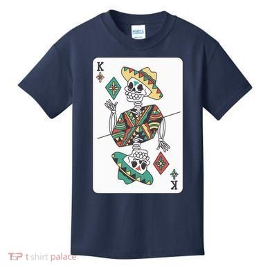 Mexican Skeleton King Card Kids T-Shirt
