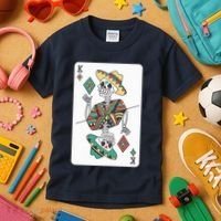 Mexican Skeleton King Card Kids T-Shirt thumb 3