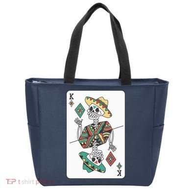 Mexican Skeleton King Card Tote Bag