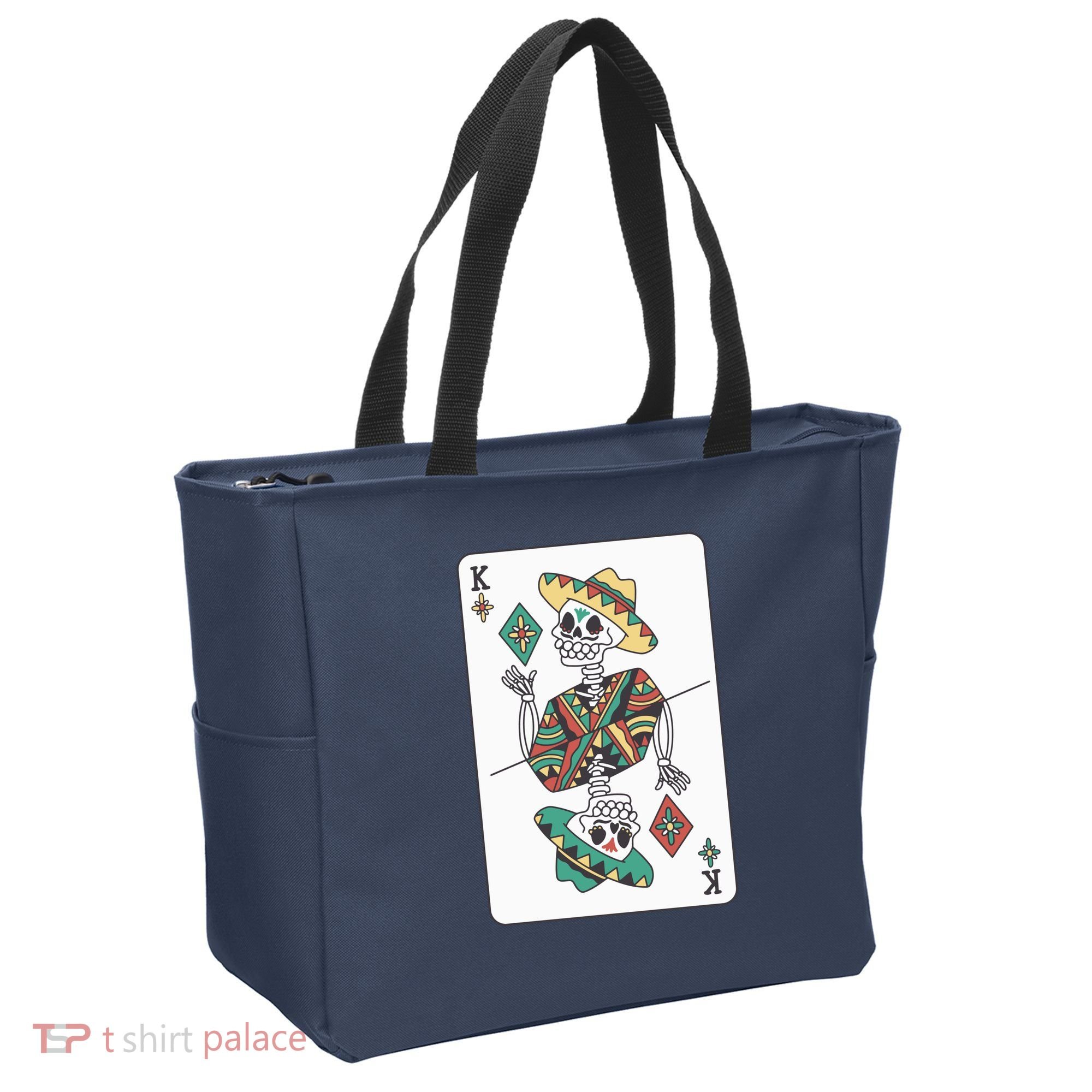 Mexican Skeleton King Card Tote Bag