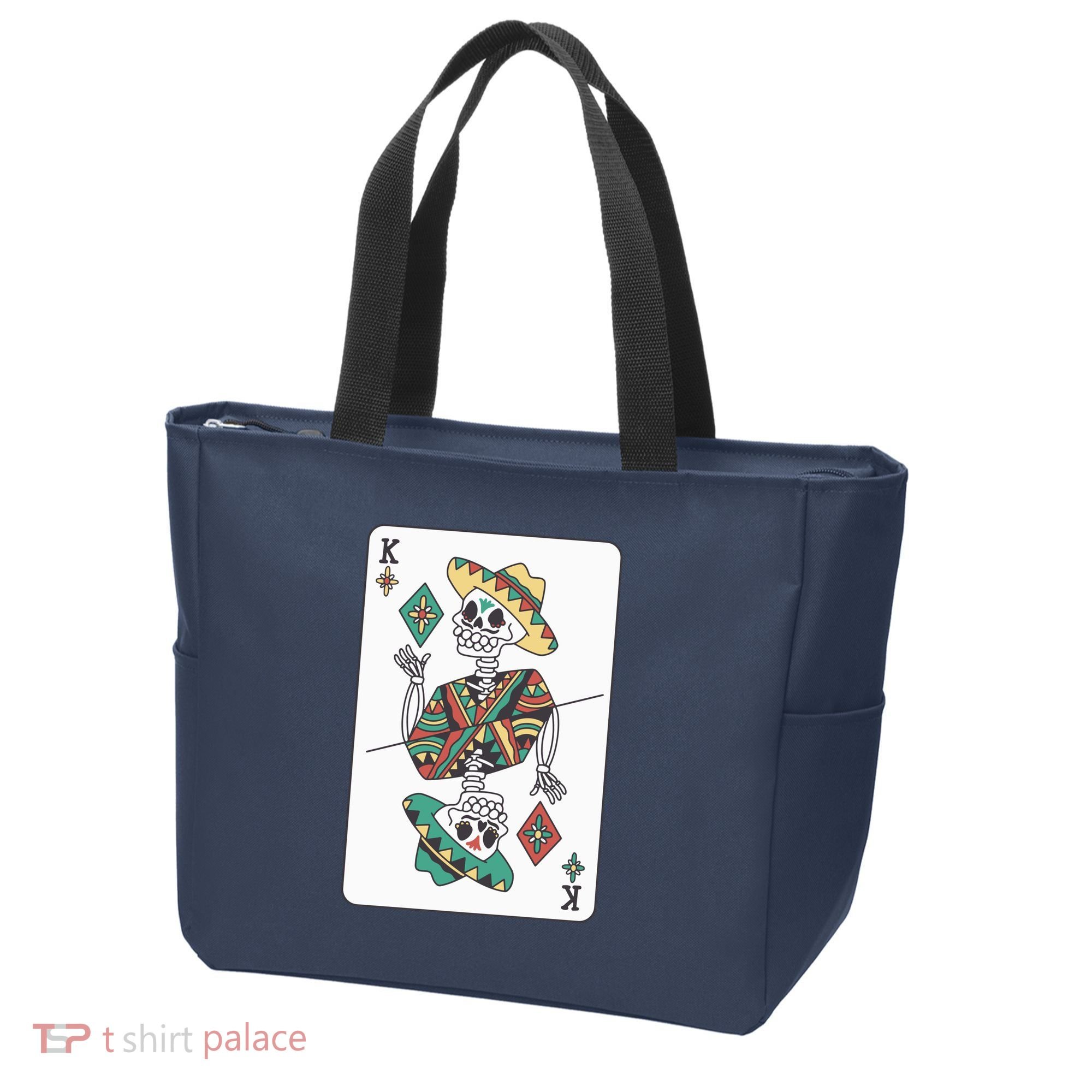 Mexican Skeleton King Card Tote Bag